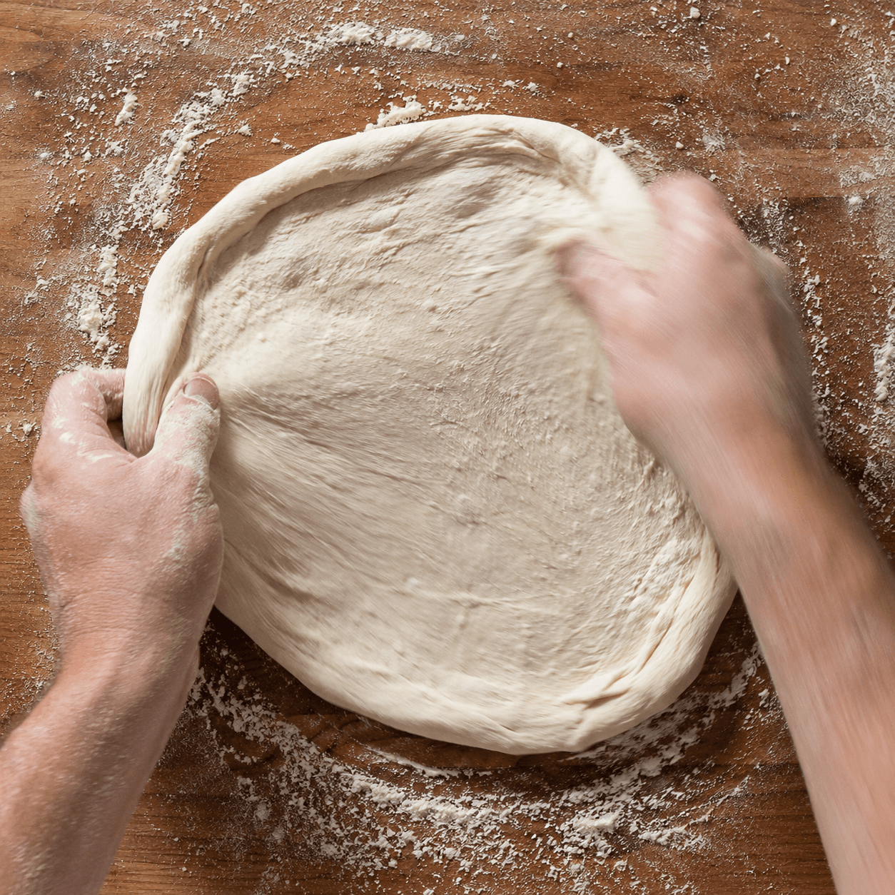 Gluten window from this poolish — translucent. Made this with my zia in Napoli last week.